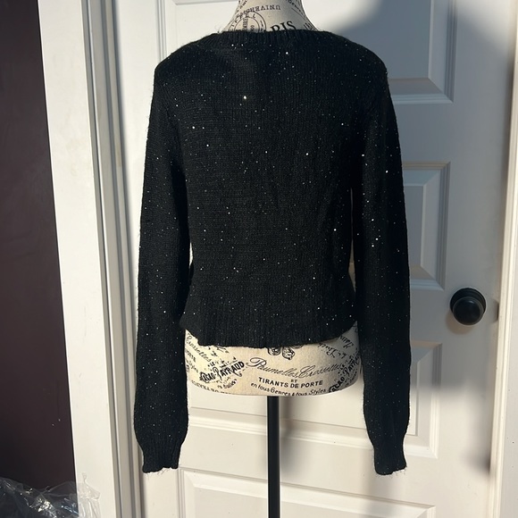 NWT Aeropostale shimmery crop button up sweater - Picture 4 of 5